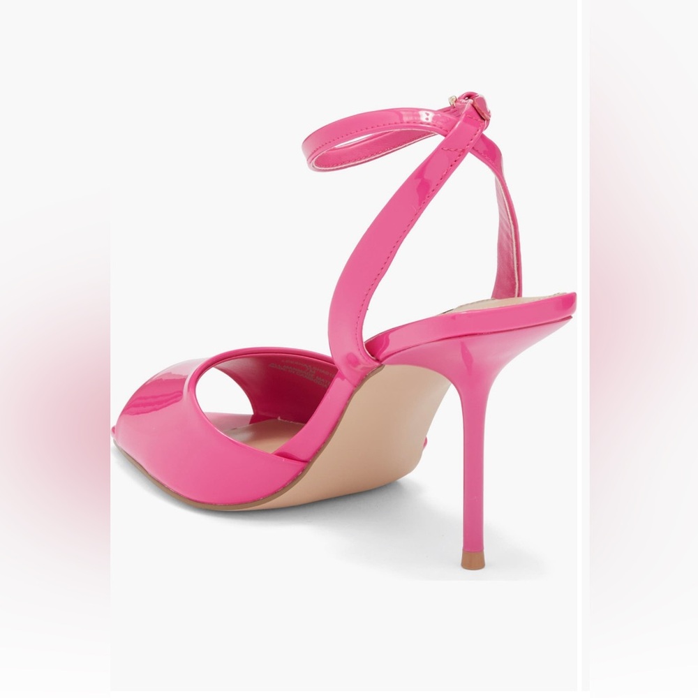 Steve Madden Pink Patent Leather “leesha”Women's Adjustable Heels Various Sizes - Picture 6 of 14